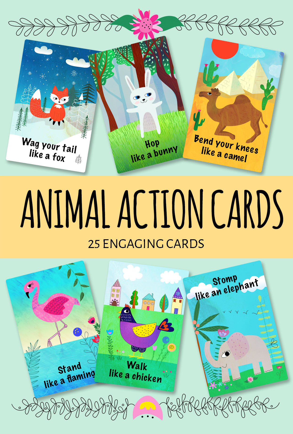 box cover of Animal Action Cards